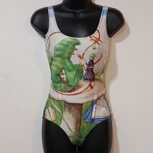 Lotus Leggings Bali Print Bodysuit 1 Piece Womans Sz S Hooka all over print